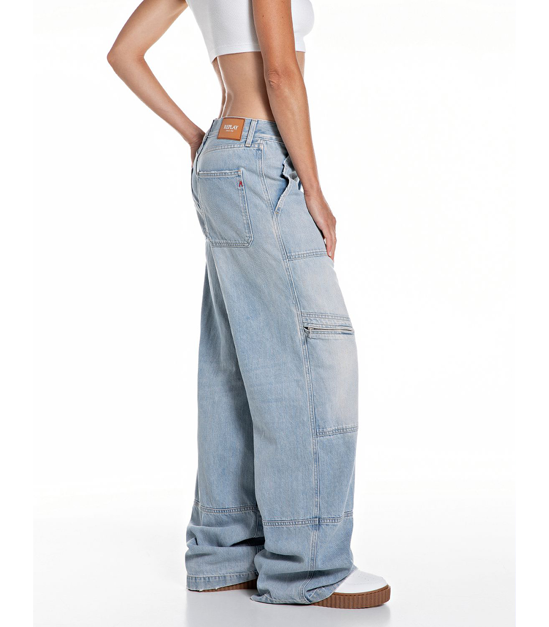 ライトブルーワークワイドデニム 詳細画像 ライトブルー 4